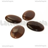 Cabochon in Occhi di Gatto Cioccolato 25x18mm